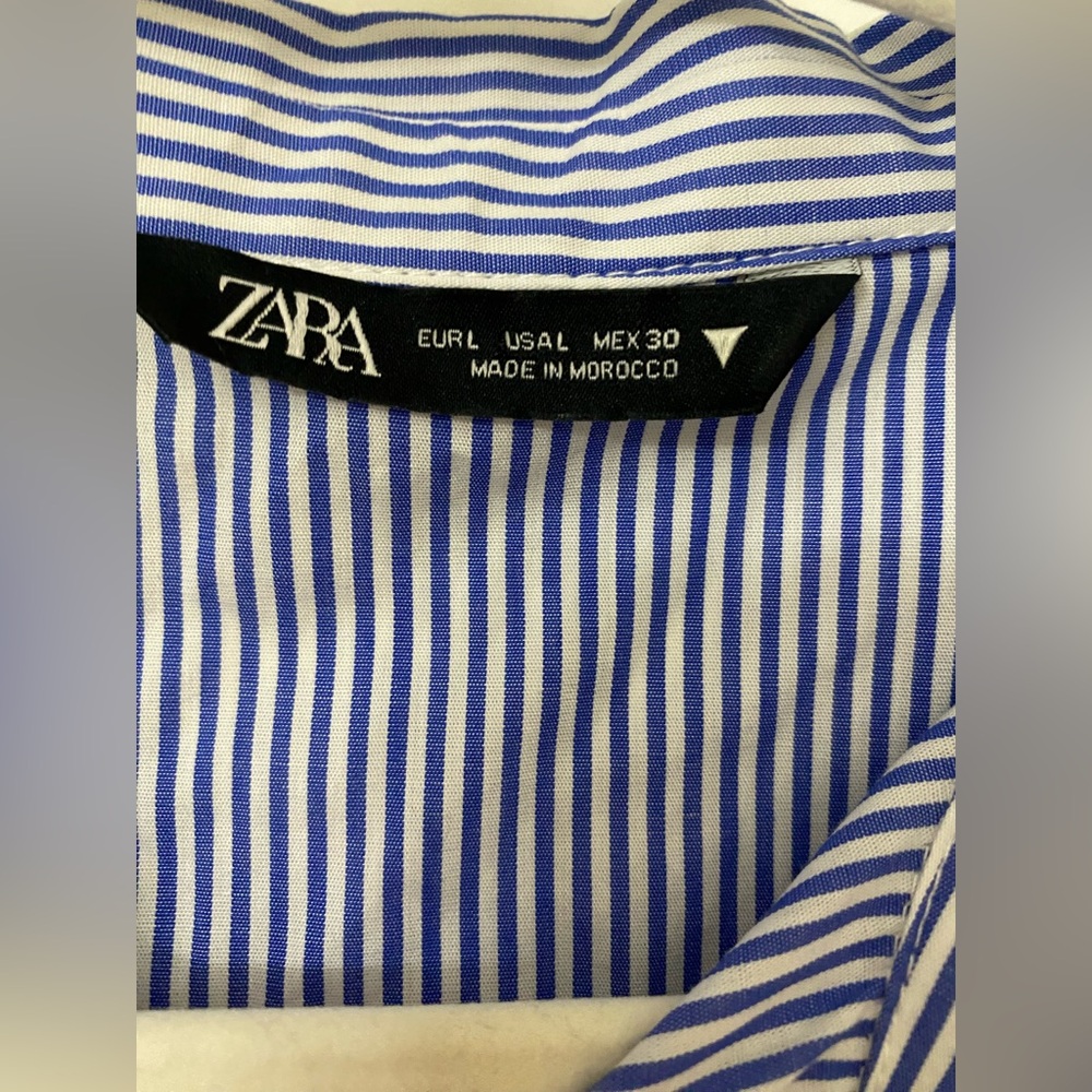 Zara Striped Ruffled Blouse - Picture 9 of 12